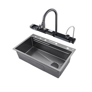 Thông minh toàn bộ Bộ bồn rửa nhà bếp thép không gỉ kéo ra khỏi nhà bếp vòi nước cho bồn rửa với vòi nước lỗ Thác Nano bồn rửa - Product Image 4