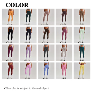 Pantalon long élastique taille haute croisée pour femme, effet galbe fessier, sans couture frontale, idéal pour la course, l'entraînement et le yoga - Product Image 3