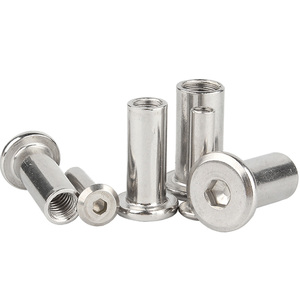 M3 M4 M6 M8 1/4 3/8 Nnickel Plated Butt <strong>Countersink</strong> Flat Head Sleeve Barrel Furniture Lock Sleeve Nut Semi Hollow Tubular <strong>Rivet</strong> - Product Image 5