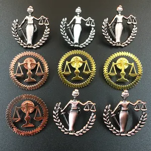 Dazgirl custom justice legal badge lawyer pins jewellery brooches