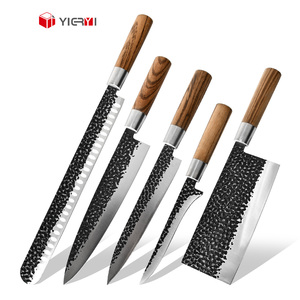 <span class=keywords><strong>Juego</strong></span> <span class=keywords><strong>de</strong></span> <span class=keywords><strong>Cuchillos</strong></span> <span class=keywords><strong>de</strong></span> Cocina Japoneses <span class=keywords><strong>de</strong></span> Acero con Alto Contenido <span class=keywords><strong>de</strong></span> Carbono, Forjados a Mano, con Mango <span class=keywords><strong>de</strong></span> Madera - Product Image 1