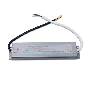 Ukuran Ringkas 12V 60W 100W 150W 200W 300W 400W IP67 Luar Ruangan Tahan Air Transformer LED