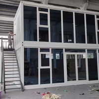 Villa modulaire en verre esthétique anti-corrosion pour maison front de mer aux Philippines, 2 chambres