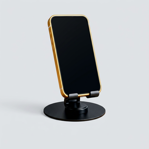 Stainless Steel Metal Mobile <b>Phone</b> <b>Stand</b> <b>Desk</b> Organizer 360 Degree Rotatable <b>Phone</b> Holder with 2 Pen Holders Standard Size - Product Image 1