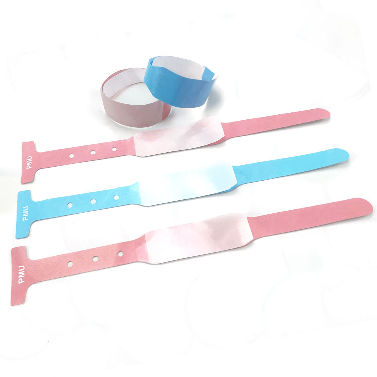 Factory Cost Paper Wristbands Strong Adhesive PP Material Healthcare Bracelet Paper Wristband for Hospital Patient