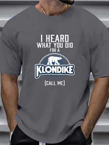 T-shirt da uomo in raso 100% poliestere traspirante, vestibilità ampia, con stampa slogan, stile casual alla moda, taglie forti - I Know You've Done for Someone - Product Image 3