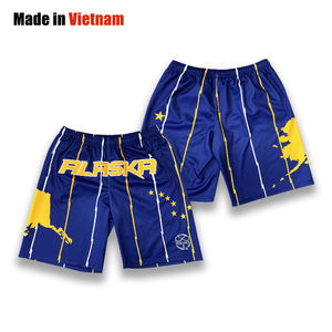 Shorts de sport unisexes à séchage rapide pour le basketball, vente en gros, style hip-hop uni, imprimés par sublimation, 100 % polyester mesh, décontractés - Product Image 1
