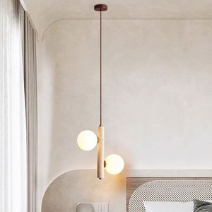 <span class=keywords><strong>Lampadario</strong></span> Moderno Creativo in Vetro Smerigliato con Sfere di Cristallo e Striscia Luminosa per Soggiorno e Camera da Letto, Include Installazione Professionale - Product Image 1