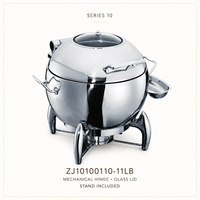Chauffe-plat rond à induction avec charnière mécanique, équipement de restauration professionnel en acier inoxydable, chauffe-soupe pour buffet