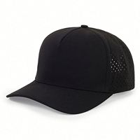 Casquette d'été OEM 5 panneaux en maille, nylon imperméable avec motif léopard/à pois découpé au laser pour le camping, la randonnée, la pêche, la course à pied, protection solaire