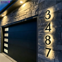 Lettres lumineuses LED en acier inoxydable rétroéclairées pour enseigne, numéro de chambre d'hôtel, plaque murale logo, décoration maison et entreprise