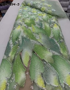 Nigeriano abito da festa in <span class=keywords><strong>pizzo</strong></span> francese con perline con paillettes ecologiche con motivo animale decorato ordine minimo 5 yarde per matrimoni - Product Image 6