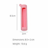 Porte-clés personnalisé en silicone pour rouge à lèvres, étui de protection portable pour baume à lèvres, housse souple en silicone pour tube de brillant à lèvres, support pour brillant à lèvres