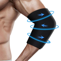 Manchon de gel flexible de gel de compression de genou coude cheville mollet pour le soulagement de la douleur taille personnalisée Oem Black Cold Wrap Ice Pack