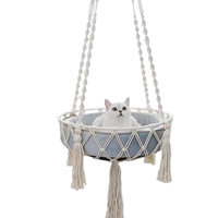 Lit pour chat suspendu de luxe OEM Cave Berceau confortable en coton pour hamac pour chat Panier d'intérieur confortable pour animaux de compagnie Floral Amovible Lavable pour chats