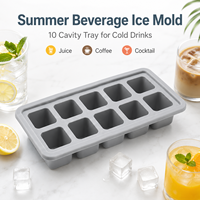 Molde de silicona para hielo de 10 cavidades para café, jugo, té, servicio de bebidas frías en bares - Colección de temporada