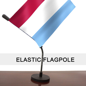Drapeau automatique de voiture luxembourgeoise avec base magnétique et mât de drapeau flexible des pays nationaux luxembourgeois LU pour capot de voiture Bagetu - Product Image 3