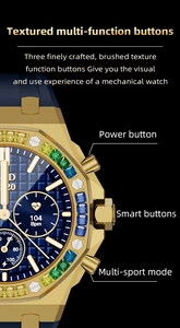 <span class=keywords><strong>Orologio</strong></span> al quarzo <span class=keywords><strong>con</strong></span> <span class=keywords><strong>cinturino</strong></span> <span class=keywords><strong>in</strong></span> metallo Amoled 1.32 pollici BT5.2 IP67 <span class=keywords><strong>smartwatch</strong></span> multi sport impermeabili AW47 diamante smart watch - Product Image 5