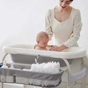 Directly Supplied Manufacturer Portable 2-in-1 Plastic Baby Crib Diaper Changing Massage <strong>Bathing</strong> <strong>Table</strong> Multifunctional Newborns - Product Image 2