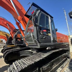 Excavatrice sur chenilles d'occasion ZX350 35T avec flèche longue portée, moteur Hitachi, pompe à engrenages pour dragage de rivières, contrôle des inondations, aménagement de talus 2024 - Product Image 2