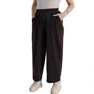 Pantalones Deportivos de Mujer para Otoño, Ecológicos, de Cintura Alta, Transpirables, Elásticos en Cuatro Direcciones, Impermeables, de Mezcla de Algodón y Forro Polar - Product Image 1