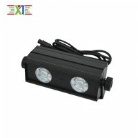 Projecteur de scène LED COB RGBW 4-en-1 2x50W ultra-plat avec contrôle DMX512, CRI 90, effet masque de pixels pour DJ, soirées et concerts