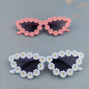 Fashion Children's <strong>Glasses</strong> Vintage Retro Cat Eye <strong>Baby</strong> Girls Sunglasses Daisy Flower Kids Sunglasses - Product Image 5
