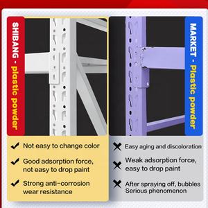 헤비 듀티 4-5단 볼트리스 메탈 선반 저장 랙 시스템 (차고, 창고, 산업용 철제 선반 랙킹 시스템) - Product Image 4
