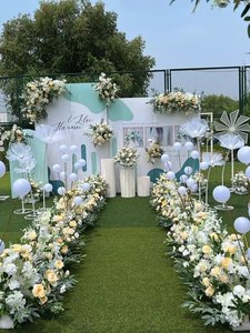 Nouvelle guirlande de fleurs artificielles en soie pour mariage, style forêt, pour décoration d'allée, fleurs suspendues, embellissements de toile de fond, accents décoratifs - Product Image 3