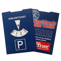 Disque de stationnement promotionnel en papier pour voiture Disque de stationnement 108x150mm