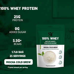Proteína de Suero de Leche Personalizada Premium en Polvo, Proteína BCAA con Sabor a Café Frío Mocha, Suplemento Limpio para la Recuperación <span class=keywords><strong>Post</strong></span>-Entrenamiento en Bolsa - Product Image 3