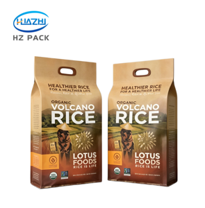 Sac d'emballage étanche 5 kg à quatre soudures latérales avec poignée en plastique pour riz, céréales et café en poudre - Product Image 1