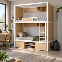 Lit superposé en métal moderne et durable pour adultes et enfants, design gain de place pour chambre à coucher, salon, hôtel, école