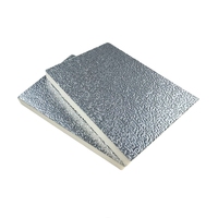 Panneau de conduit PIR ignifuge, panneau de conduit d'air pré-isolé en polyisocyanurate, Alu. Conduits de ventilation en mousse PID pour hôtel