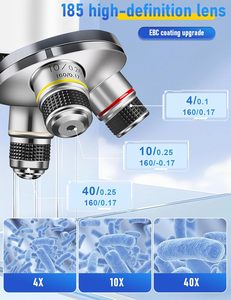Microscopio Composto Poothoh per Adulti e Bambini, 40X-2000X, Alta Potenza, Sorgente Luminosa LED, per Studenti, Scuola, Laboratorio, Casa, Educazione - Product Image 3