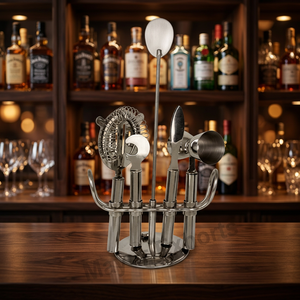 Ensemble d'outils de bar classiques en acier inoxydable écologiques, kit professionnel de préparation de cocktails pour bars à domicile, restaurants, hôtels, traiteurs Mayur - Product Image 3