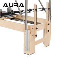 Combinaison de trapèze Reformer en bois d'érable de luxe, design durable et réglable, pour entraînement classique de Pilates et de yoga, studio de Pilates, bien-être