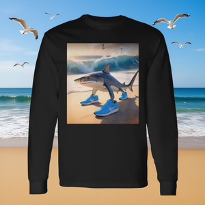 Maglietta a maniche lunghe Tralalero Tralala Gen Alpha Shark Meme - Product Image 3