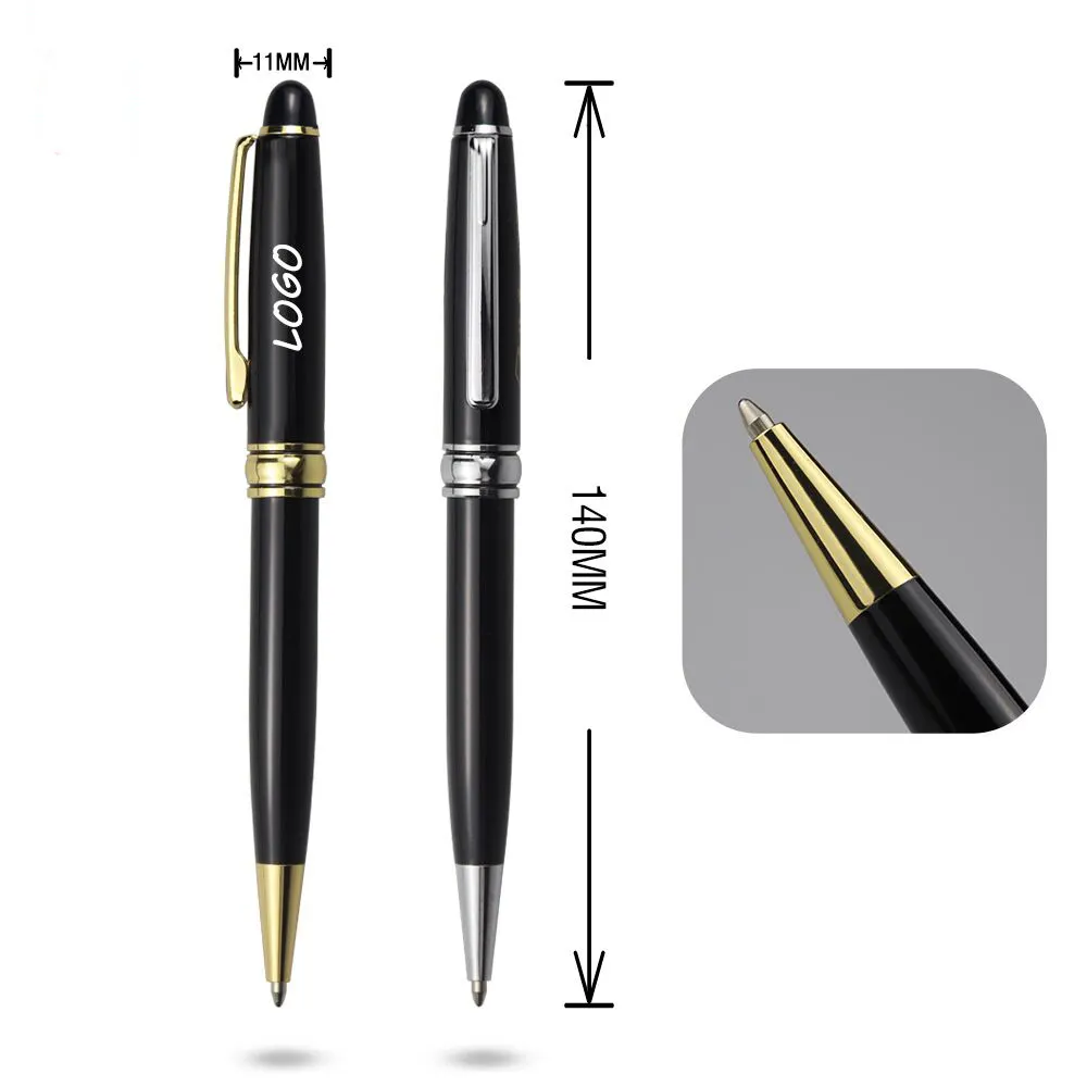 العلامة التجارية الفاخرة هدية تعزيز قلم بسن بلية الثقيلة شخصية تويست أقلام معدنية مع شعار مخصص