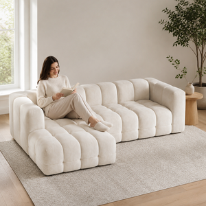 Divano Modulare a L con Design Oversize a Nuvola, 3 Posti, Ideale per Soggiorni, Appartamenti, Hotel, ecc. - Product Image 2
