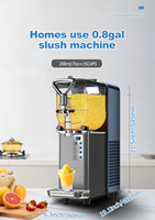 Équipement pour restaurant de restauration rapide, machine à slush automatique à 2 réservoirs en acier inoxydable, qualité commerciale
