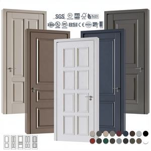 Puerta Interior Insonorizada Precolgada Negra de Núcleo Sólido Aprobada por Canadá, Puerta de Polímero Moderna para Apartamento con Clasificación de Resistencia al Fuego de 20 Minutos - Product Image 5