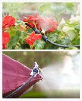 Vente en gros 8m 9 pièces buse en laiton bricolage brouillard d'eau brouillard refroidissement en acier inoxydable pulvérisateur à gâchette système basse pression jardin extérieur