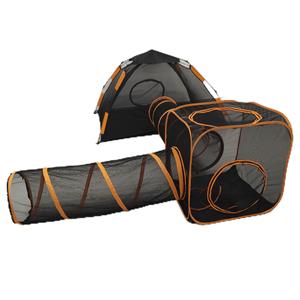 4 trong 1 kết hợp cam Pet lều lều lớn & lồng vuông & đường hầm trong nhà ngoài trời gấp Cat Dog tương tác thân thiện với môi đồ chơi - Product Image 1