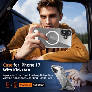 <span class=keywords><strong>Coque</strong></span> de téléphone magnétique transparente pour <span class=keywords><strong>iPhone</strong></span> 18 Pro Max, <span class=keywords><strong>iPhone</strong></span> 17 Pro, <span class=keywords><strong>iPhone</strong></span> 16 Pro – Support horizontal et vertical, antichoc, compatible avec le support de voiture - Product Image 2