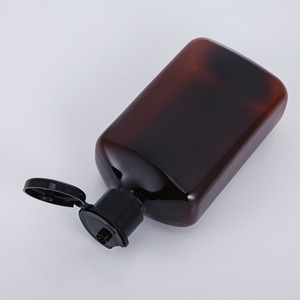 Botella Plana He Cheng de 200 ml con Tapa Abatible para Envasado de Productos Químicos Diarios, Plástico PCR PET - Product Image 1