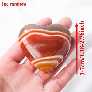 Cristal Curativo Artesanal de Ágata Roja Natural con Rayas en Forma de Corazón, Precio de Fábrica al por Mayor, para Decoración del Hogar y Feng Shui - Product Image 3