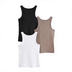 Top de punto sin mangas con cuello redondo transpirable de alta calidad para mujer, estilo casual, con diseño acanalado, novedad de verano 2026 - Product Image 2