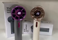 Ventilateur portable silencieux 1013 à affichage numérique, à suspendre au cou, avec aromathérapie, rechargeable par USB, mini ventilateur de bureau rechargeable