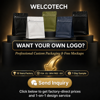 Kantong Kopi Custom Logo Grosir, Pouch Berdiri dengan Zipper Resealable dan Katup, Kemasan Ramah Lingkungan Food Grade